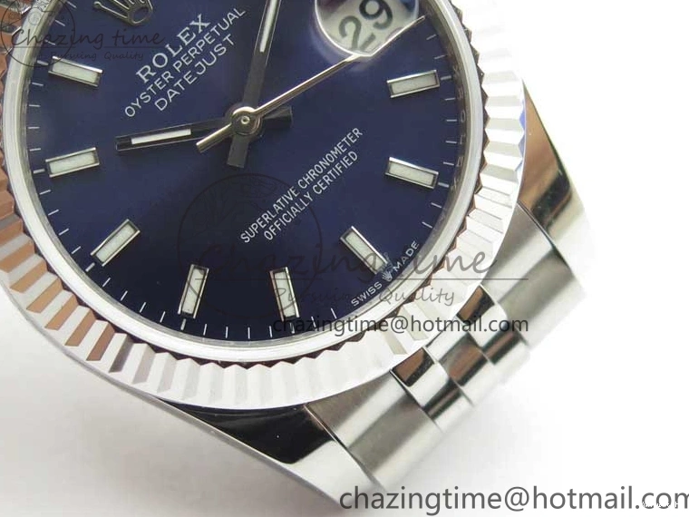Best SS Blue Dial Marker Jubilee BP 31mm Maker Datejust 278271 Bracelet on Sticks Edition 0827